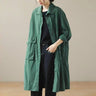 Mid-length Chic Cotton-linen Utility Jacket That The